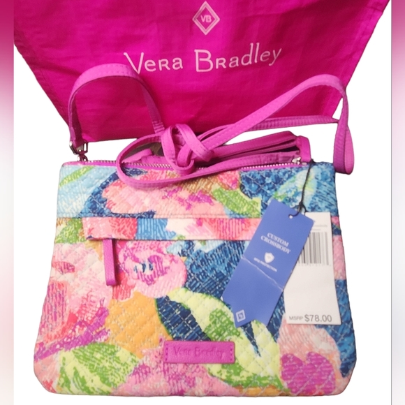 NWT Vera Bradley Floral Crossbody Purse - Picture 2 of 5